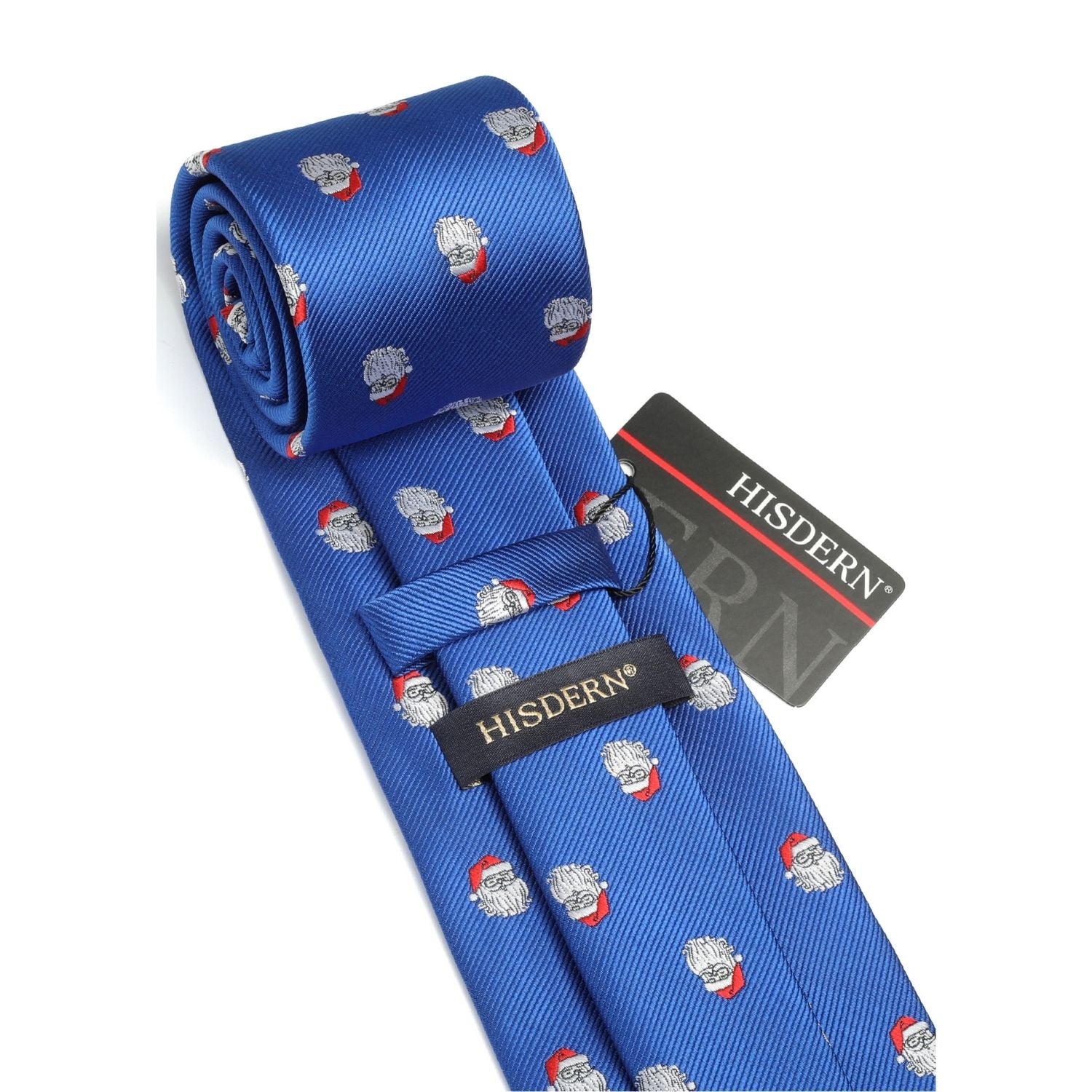Christmas Tie Handkerchief Set - C-1 ROYAL BLUE
