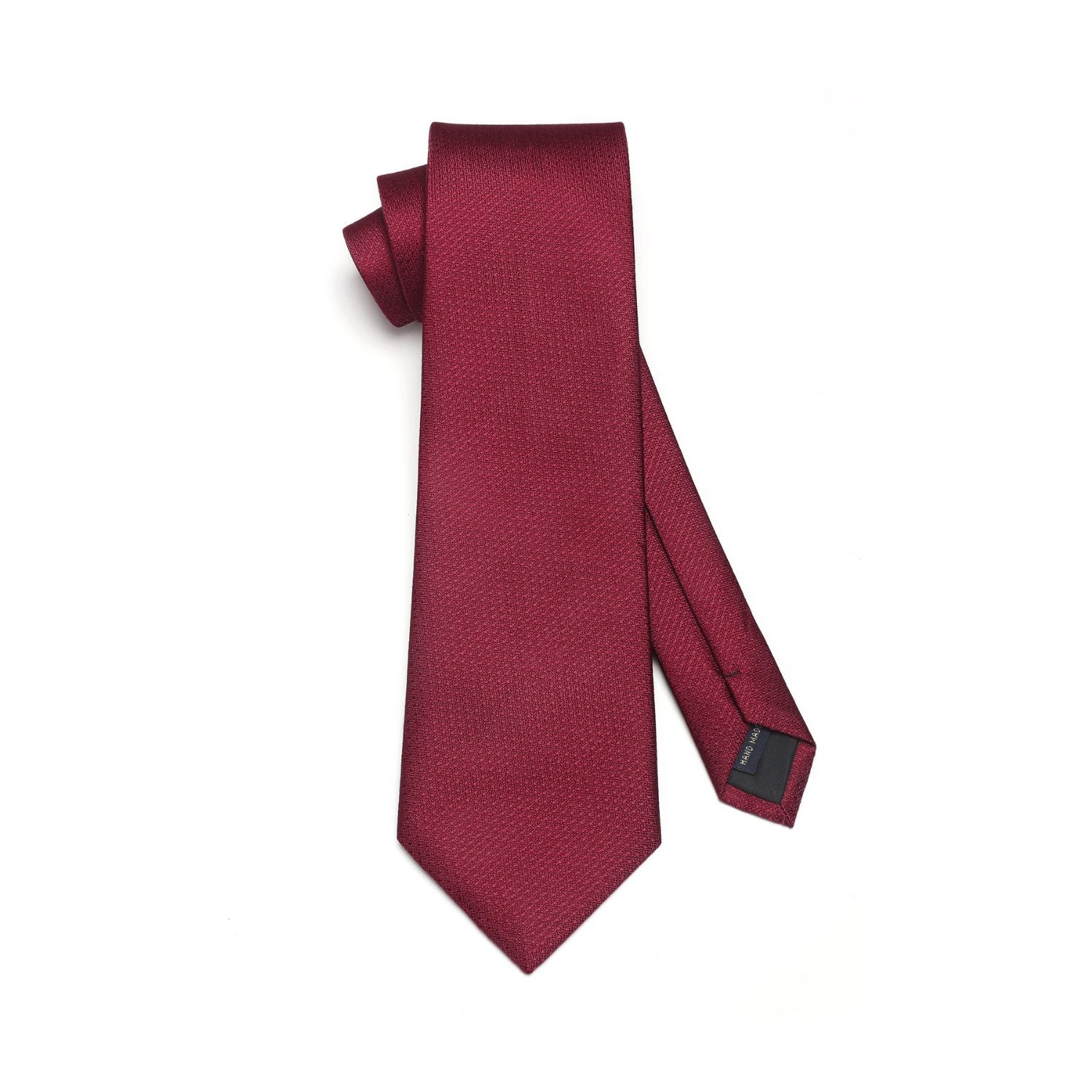 Plaid Tie Handkerchief Set - RED