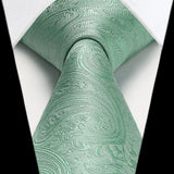 Paisley Tie Handkerchief Set - E7-SAGE GREEN 