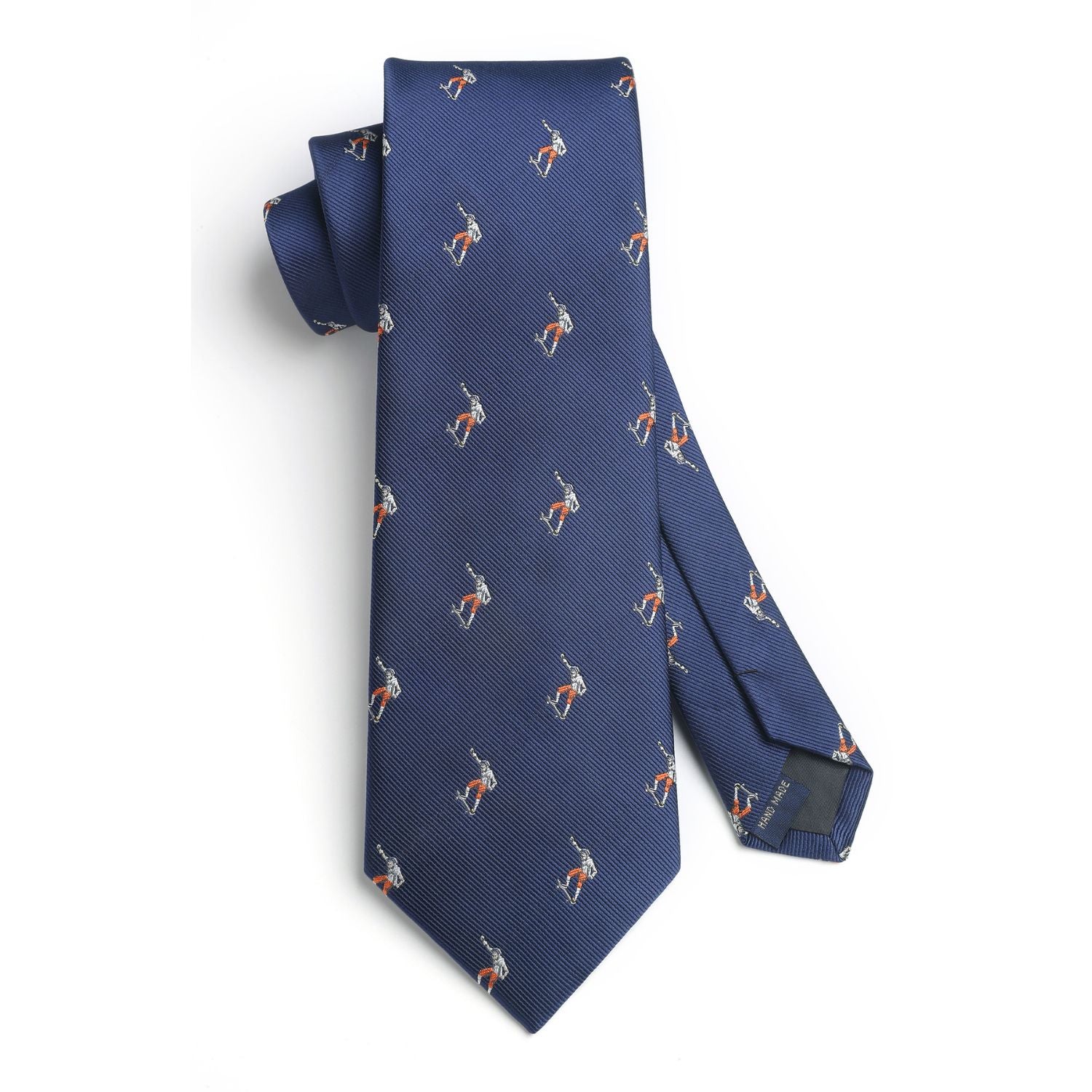Skateboard Tie Handkerchief Set - NAVY BLUE-7