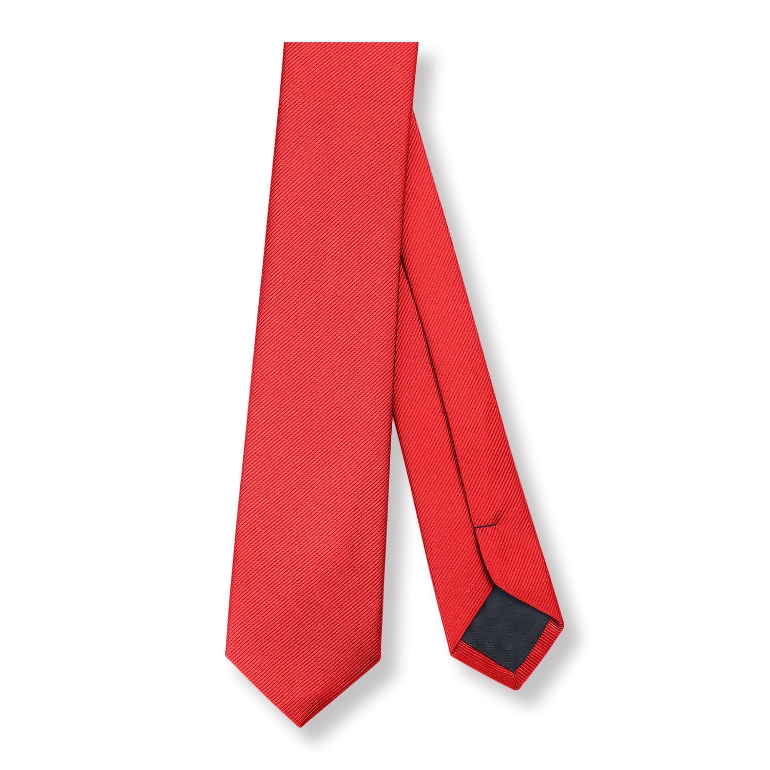 Solid 2.17'' Skinny Formal Tie - E-BRIGHT RED
