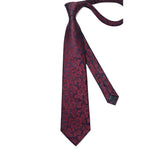 Floral Tie Handkerchief Set - 13 RED 