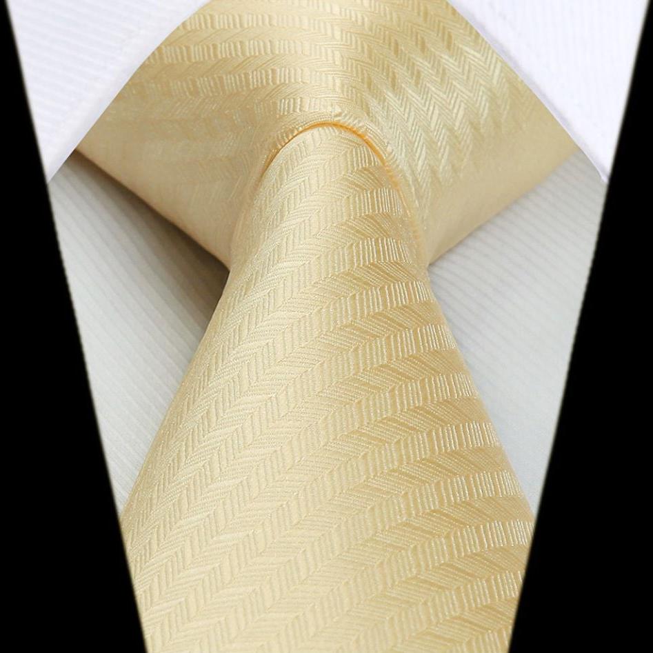 Houndstooth Tie Handkerchief Set - D-01 LIGHT YELLOW
