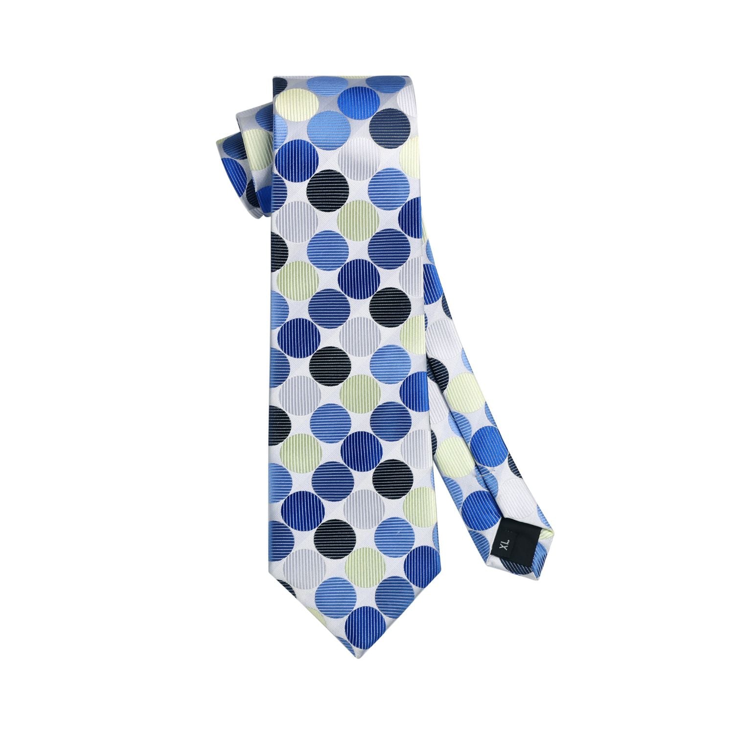 Polka Dot Tie Handkerchief Set - D-BEIGE
