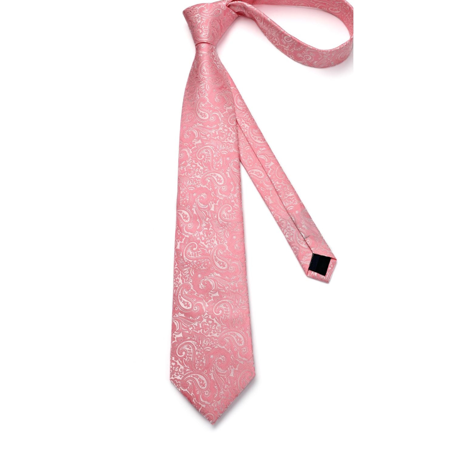 Paisley Tie Handkerchief Cufflinks - B-PINK