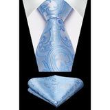 Paisley Tie Handkerchief Set - C-LIGHT BLUE2