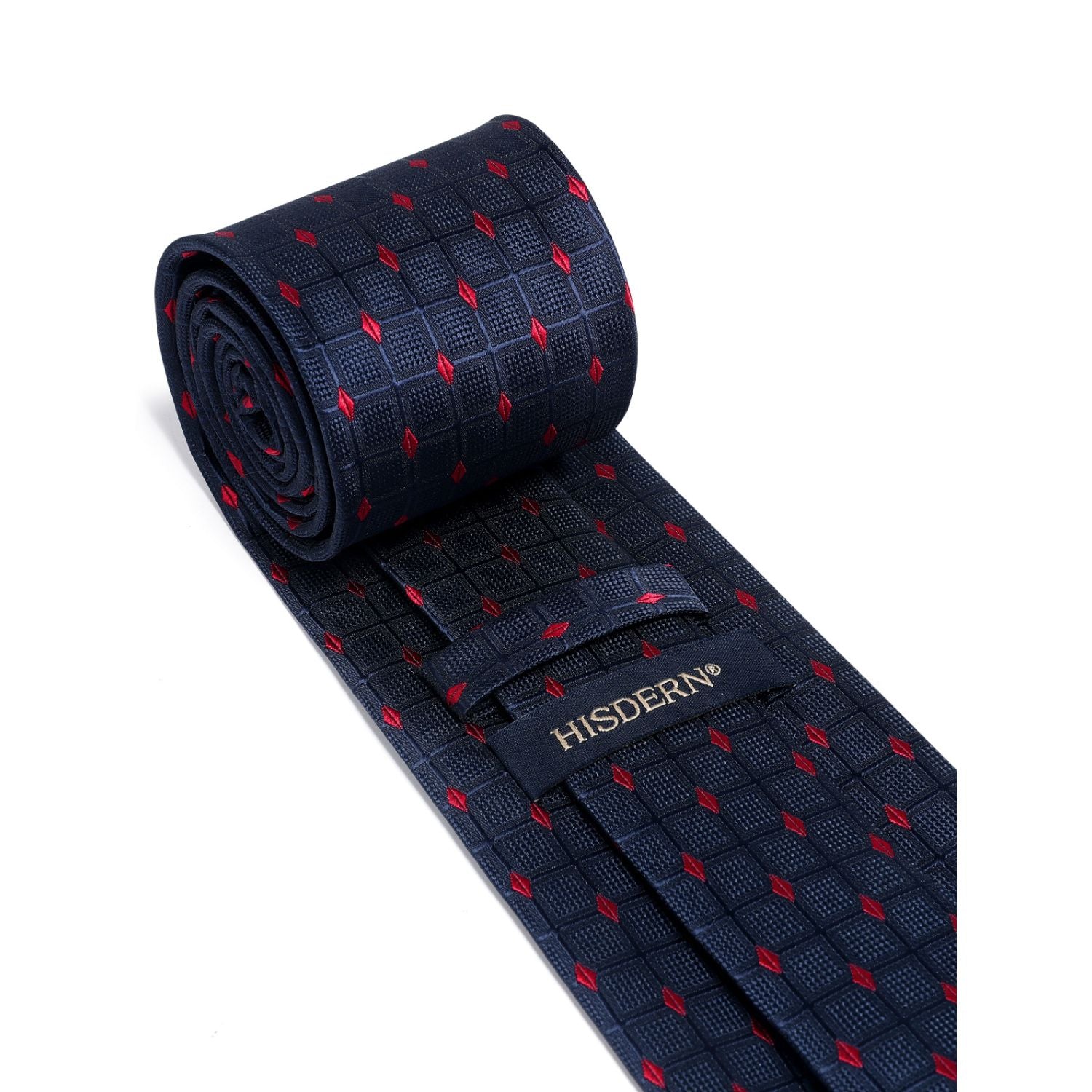 Houndstooth Tie Handkerchief Set - E-01 BLACK