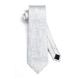 Paisley Tie Handkerchief Set - WHITE-8