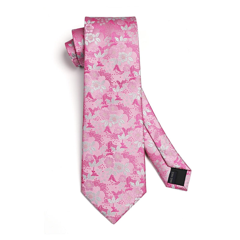 Floral Tie Handkerchief Set - PINK FLORAL-8