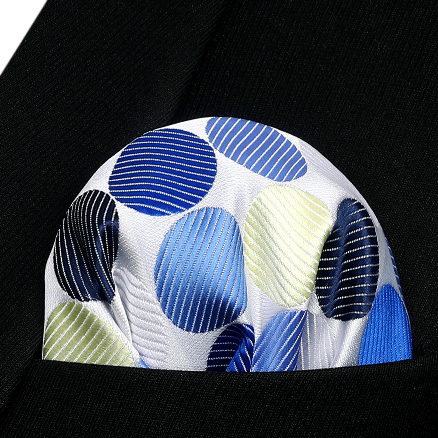 Polka Dot Tie Handkerchief Set - D-BEIGE