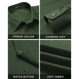 Casual Formal Shirt with Pocket - ARMY GREEN 