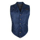 Gothic Lapel Vest for Men - NAVY BLUE 