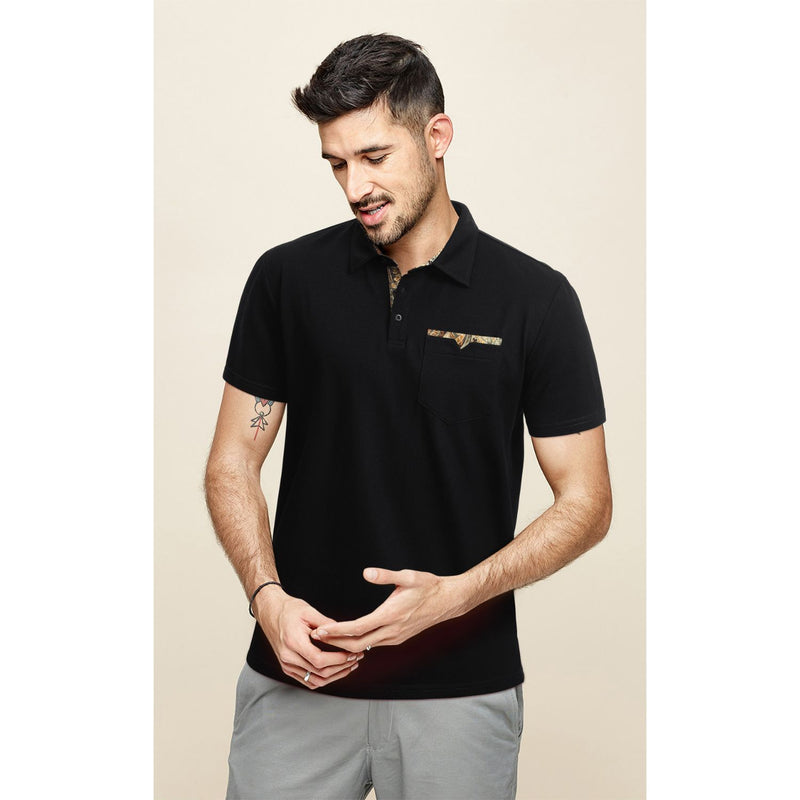 Polo Shirts Short Sleeve with Pocket - A4-BLACK2 