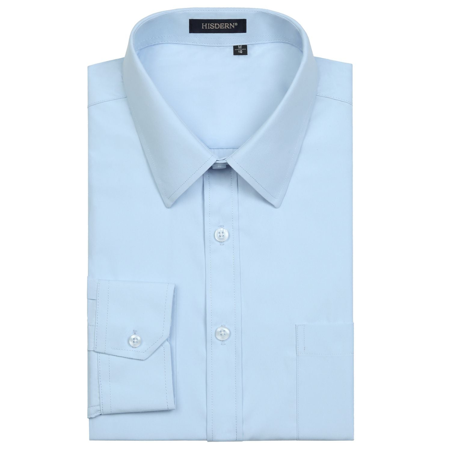 Casual Formal Shirt with Pocket - LIGHT BLUE
