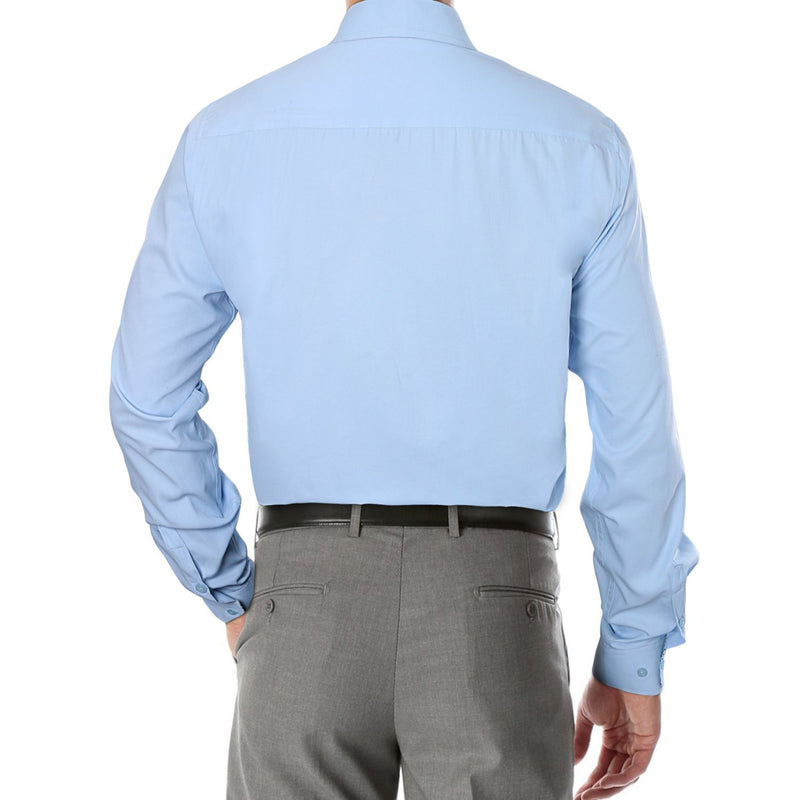 Casual Formal Shirt with Pocket - F-BLUE/WHITE 