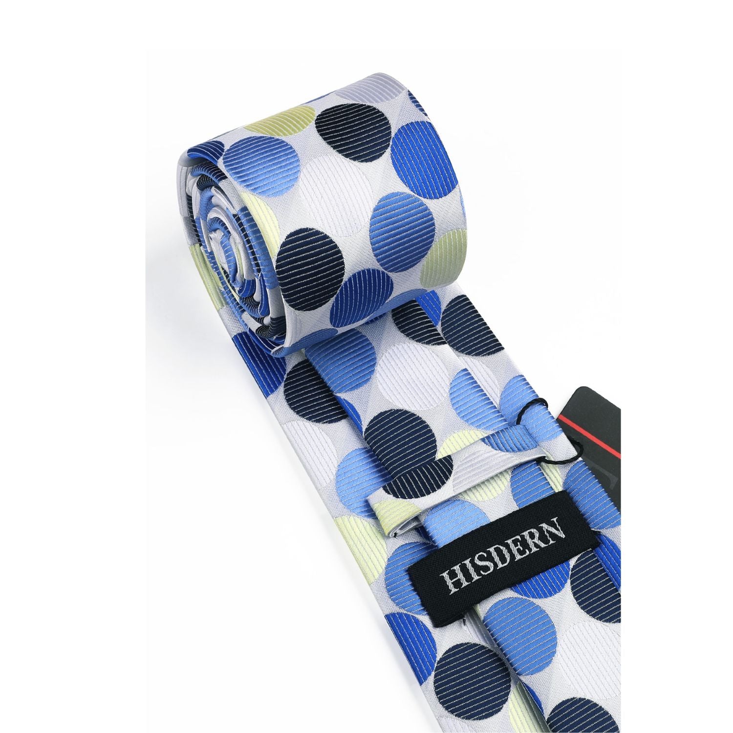 Polka Dot Tie Handkerchief Set - D-BEIGE