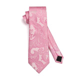 Paisley Tie Handkerchief Set - 03A-PINK2