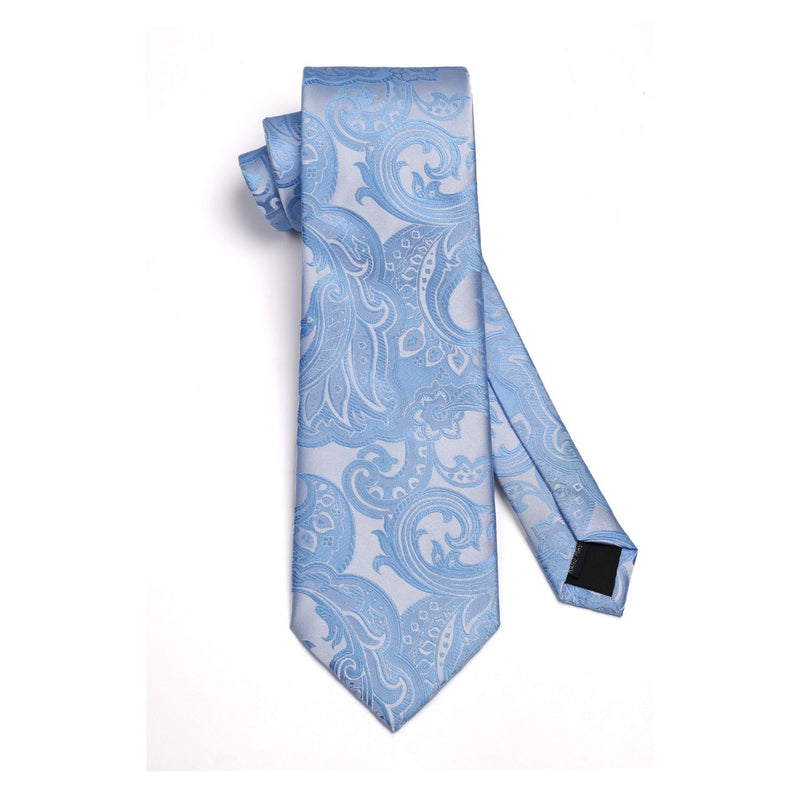 Paisley Tie Handkerchief Set - C-LIGHT BLUE2