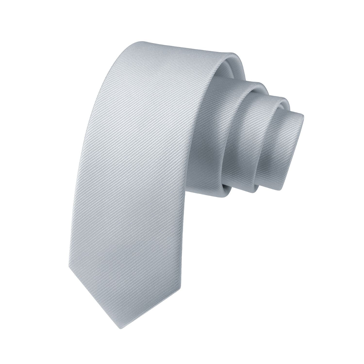 Solid 2.17 inch Skinny Formal Tie - 04-LIGHT GREY