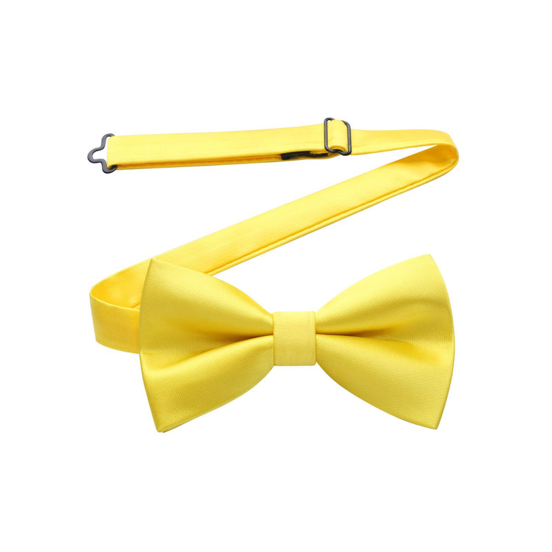 Solid Pre-Tied Bow Tie - 03-YELLOW 