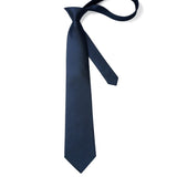 Plaid Tie Handkerchief Set - C3-NAVY BLUE 
