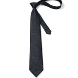 Paisley Tie Handkerchief Set - A26-BLACK 