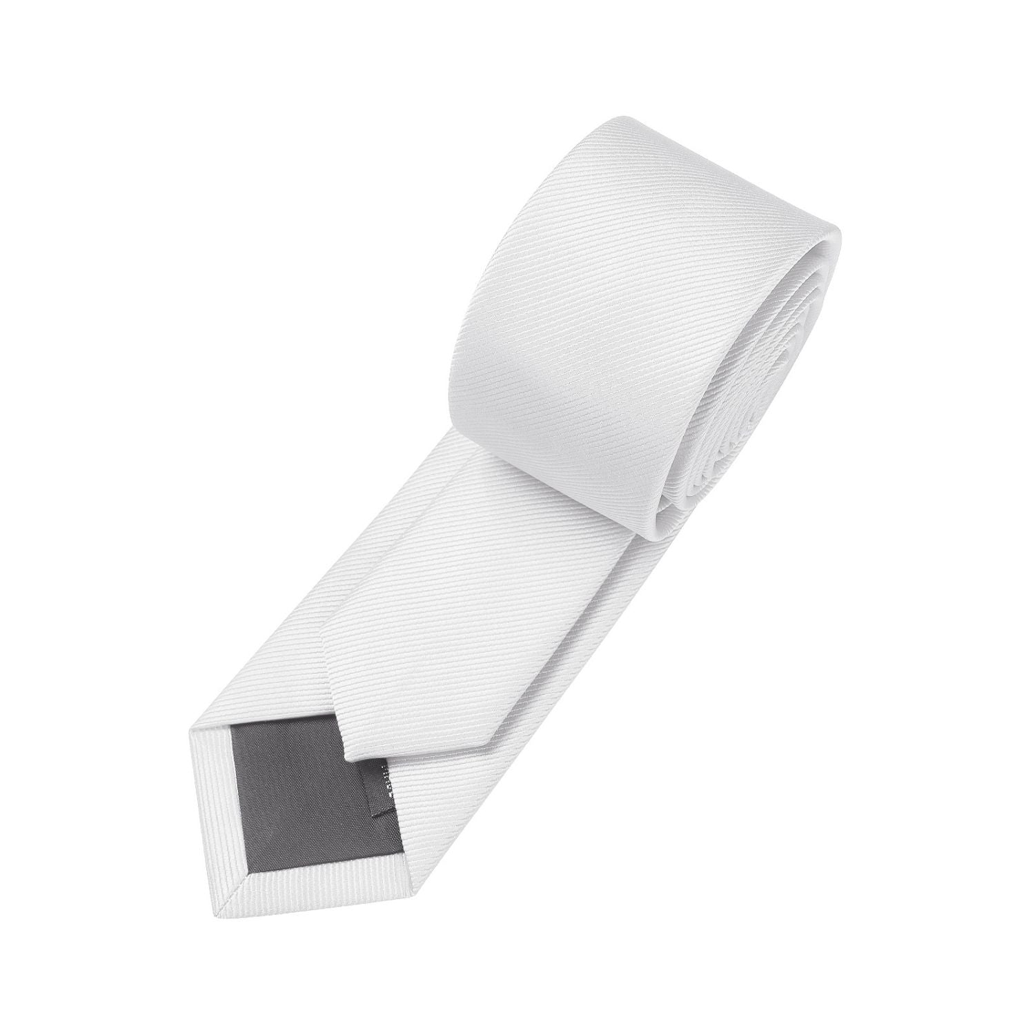Solid 2.17'' Skinny Formal Tie - G-WHITE