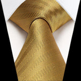 Stripe Tie Handkerchief Set - E3 GOLD STRIPED 