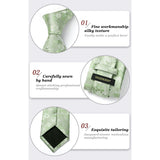 Floral Tie Handkerchief Set - SAGE GREEN FLORAL-11