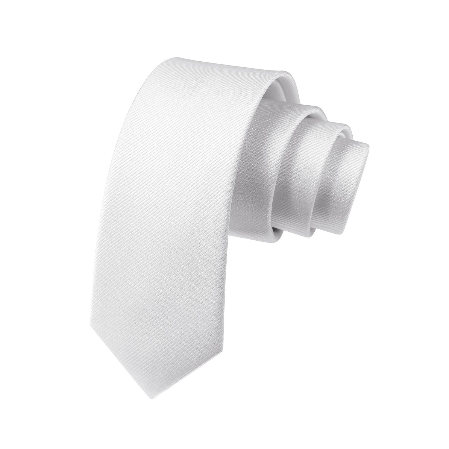 Solid 2.17'' Skinny Formal Tie - G-WHITE