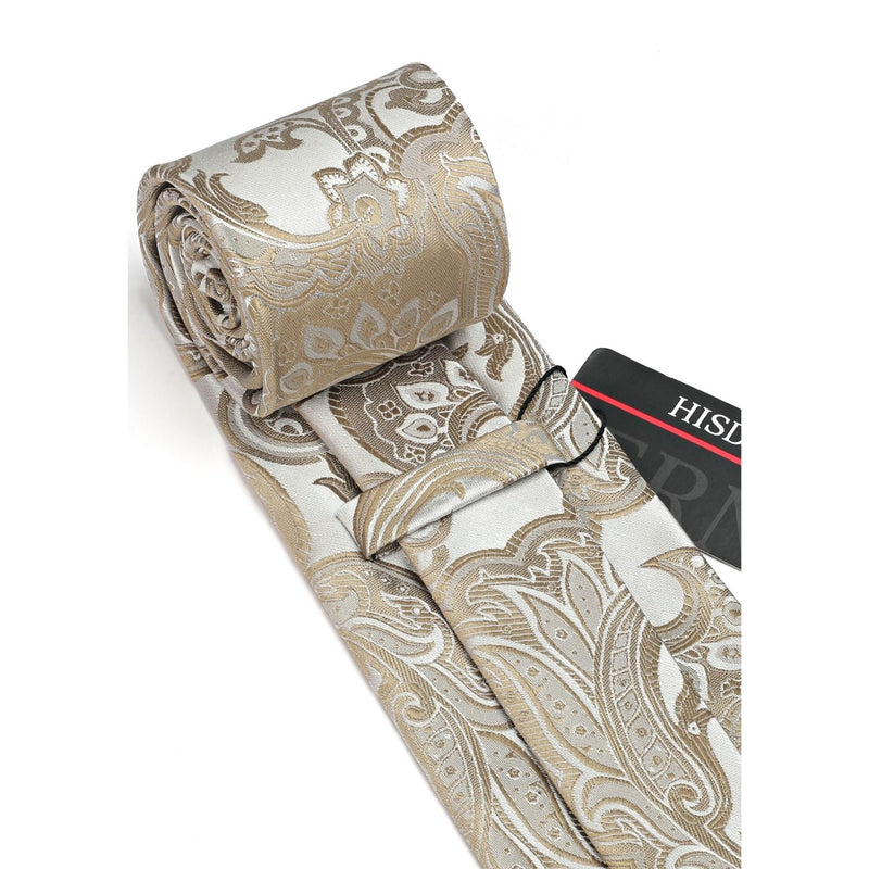 Paisley Tie Handkerchief Set - CHAMPAGNE FLORAL-8