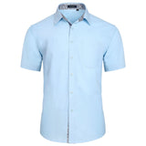 Men's Short Sleeve with Pocket - A1-BLUE 