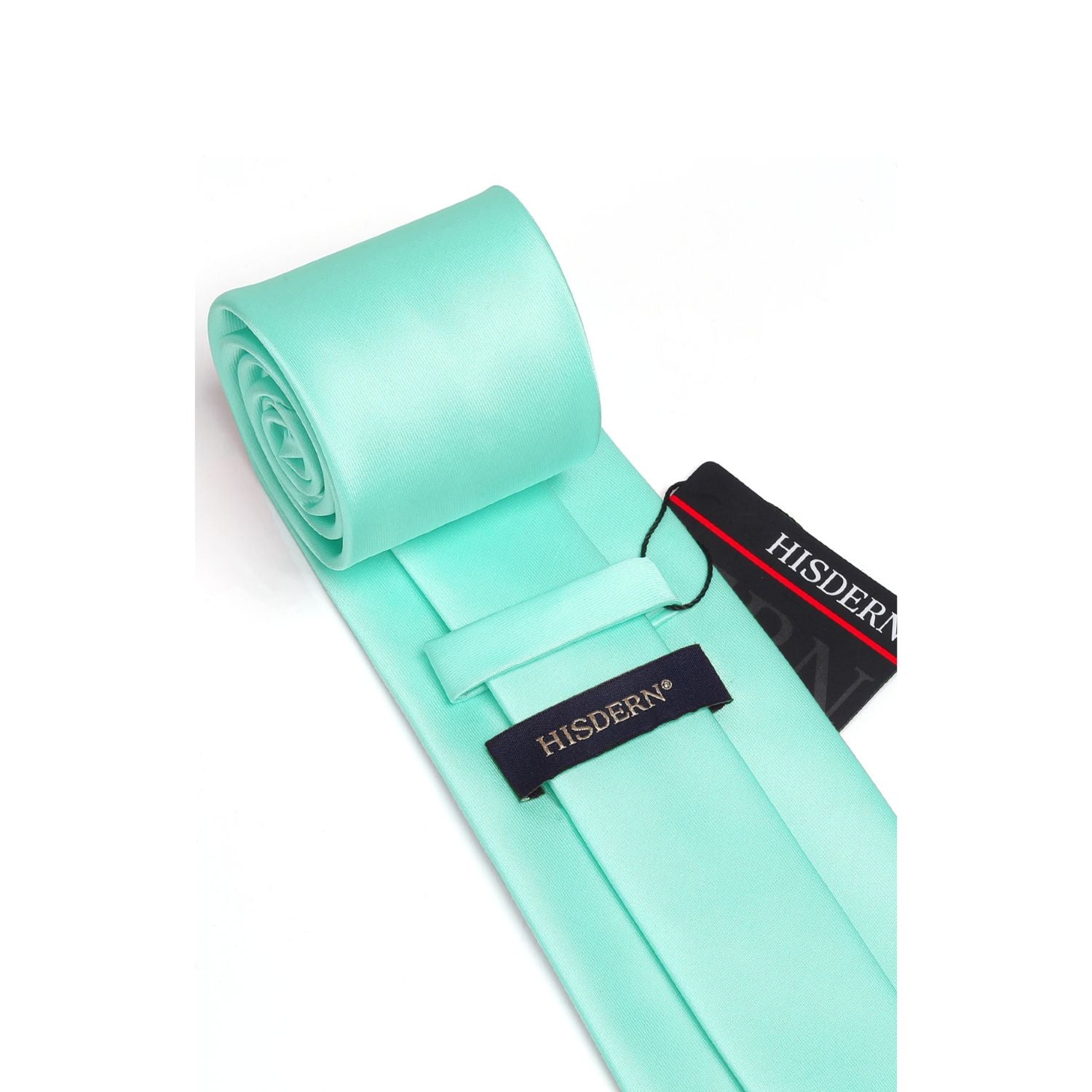 Solid Tie Handkerchief Clip - AQUA-1