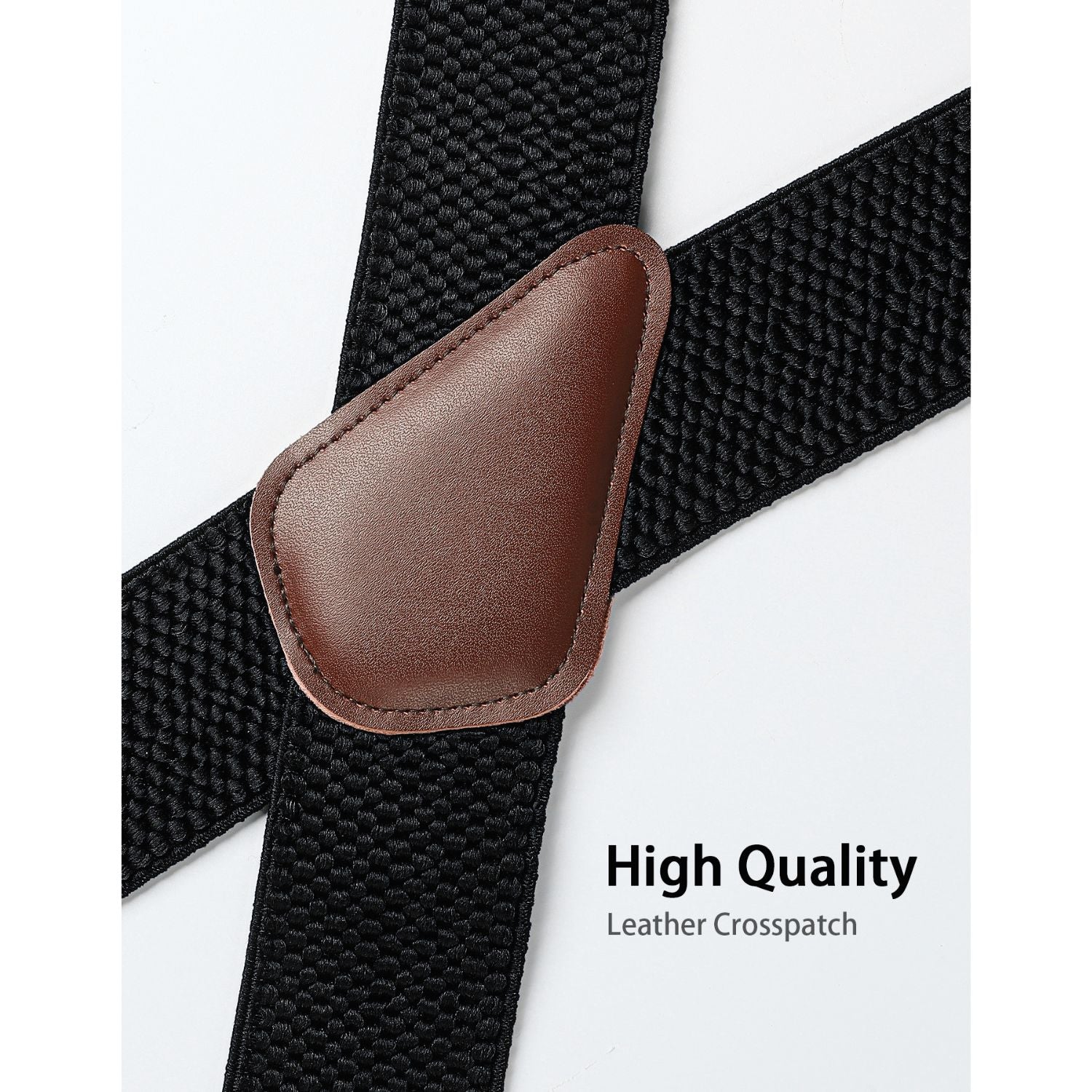 Thick Trouser 2 inch Adjustable Suspender - BLACK-2