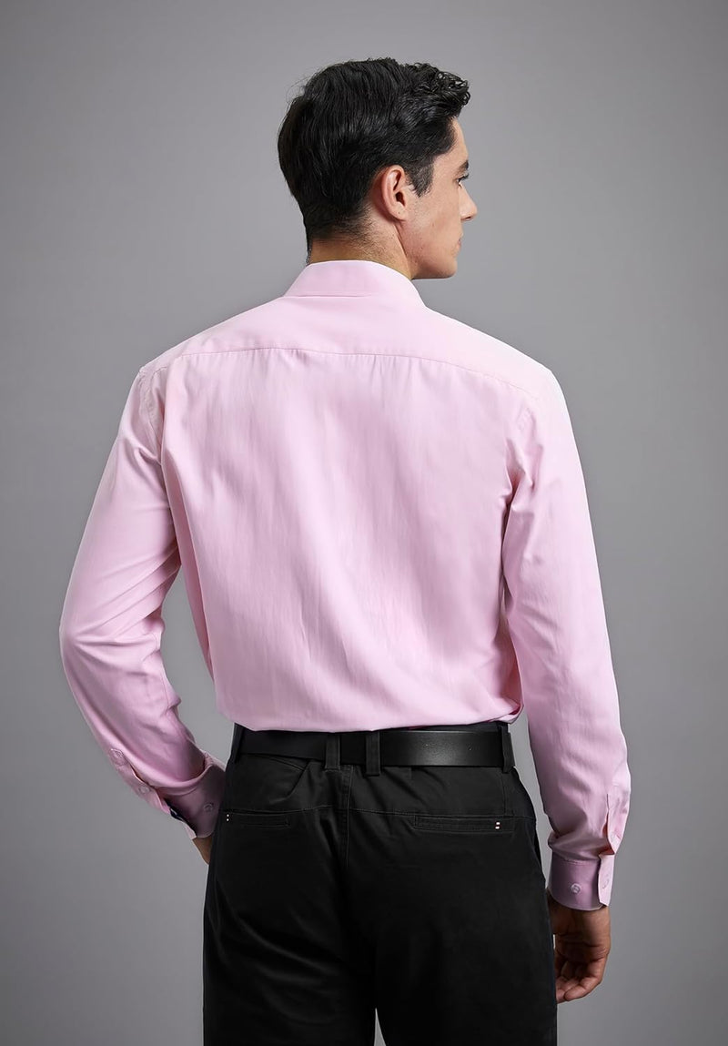 Casual Formal Shirt with Pocket - PINK-STRIPE