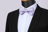 Houndstooth Bow Tie & Pocket Square - 02-PURPLE