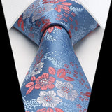 Floral Tie Handkerchief Set - W-PINK BLUE 