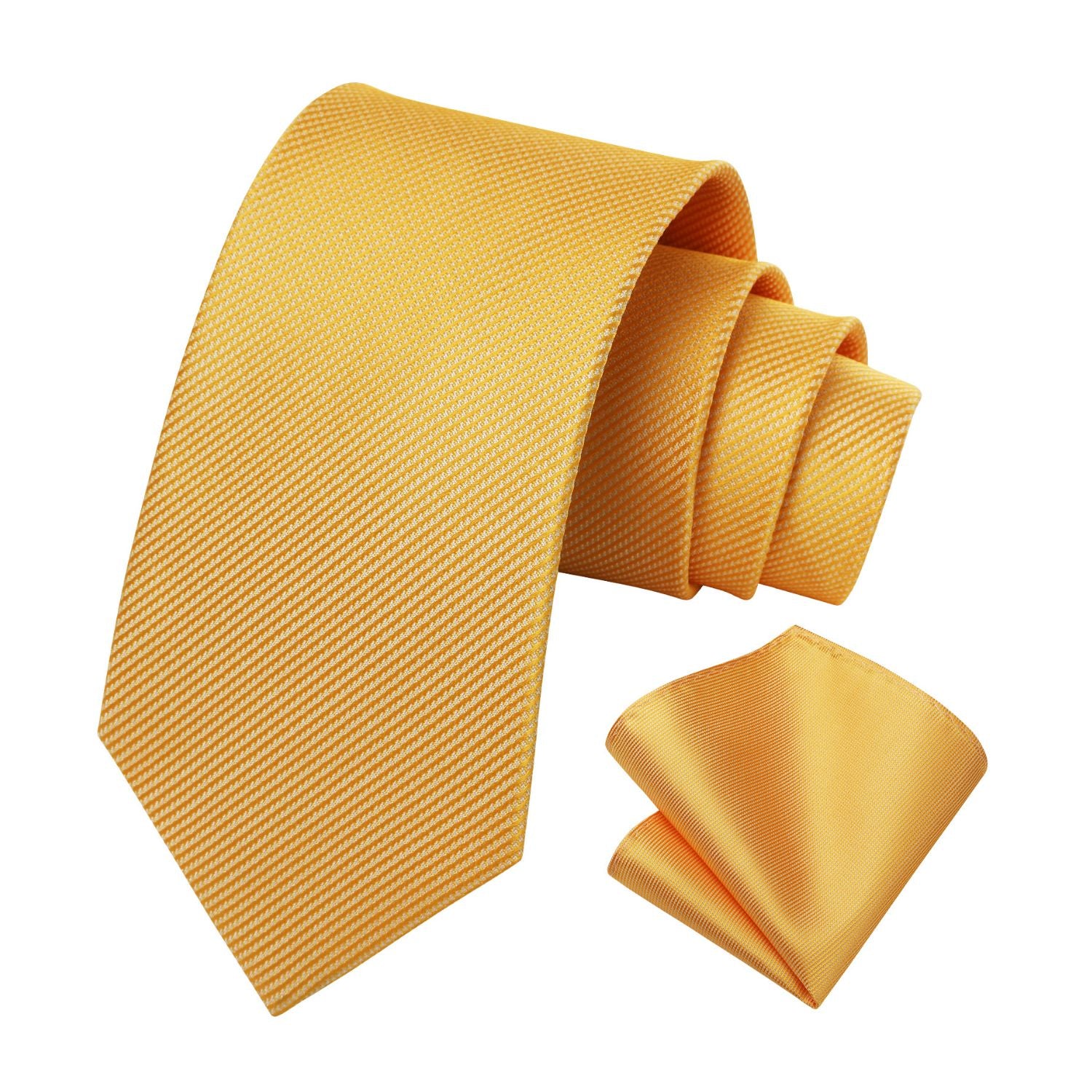 Stripe Tie Handkerchief Set - 12-YELLOW