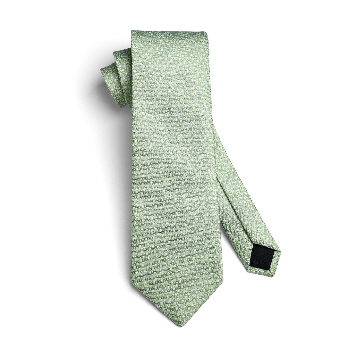 Houndstooth Tie Handkerchief Set - 02-SAGE GREEN