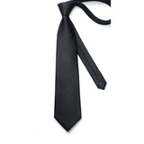 Stripe Tie Handkerchief Set - BLACK 