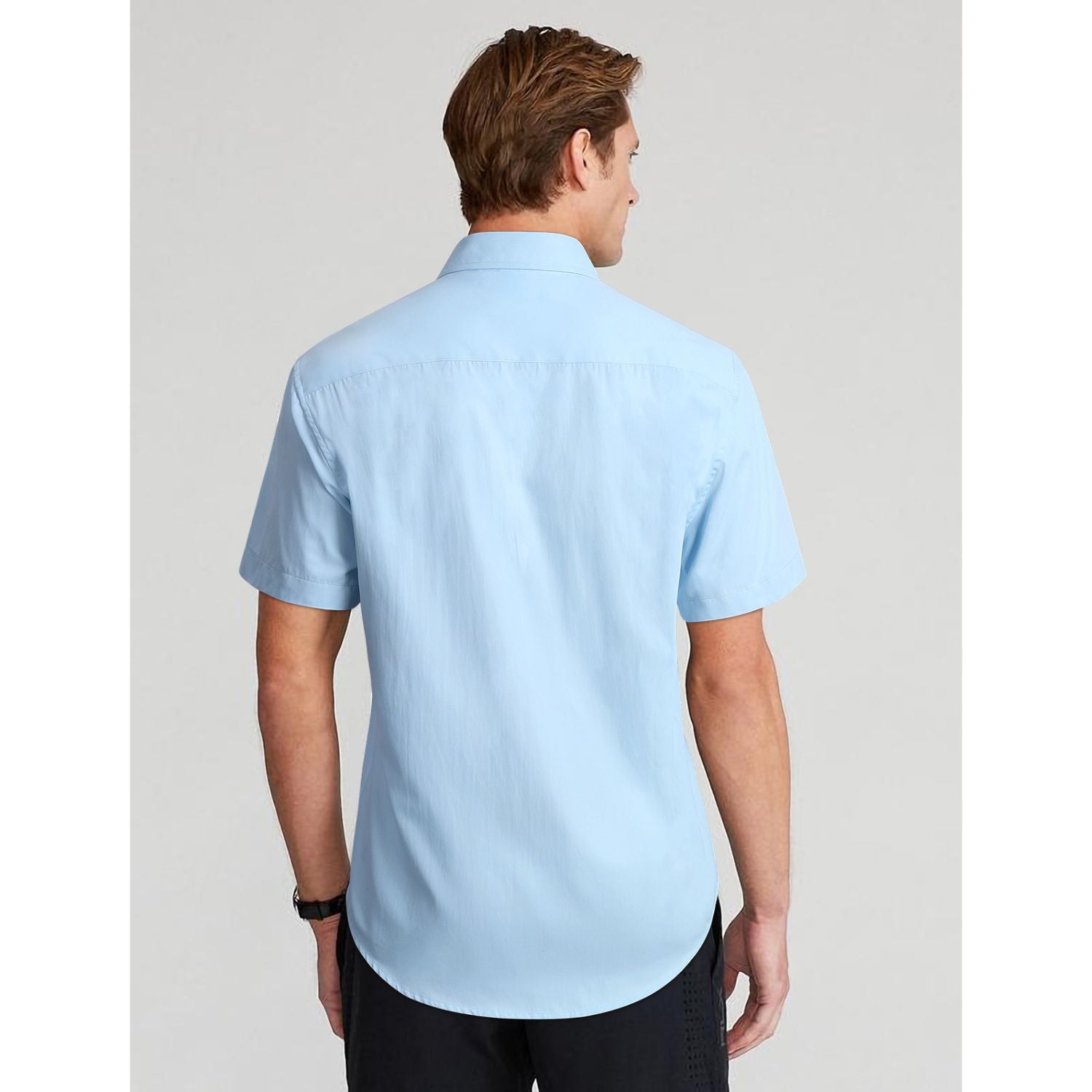 Men's Short Sleeve with Pocket - A1-BLUE