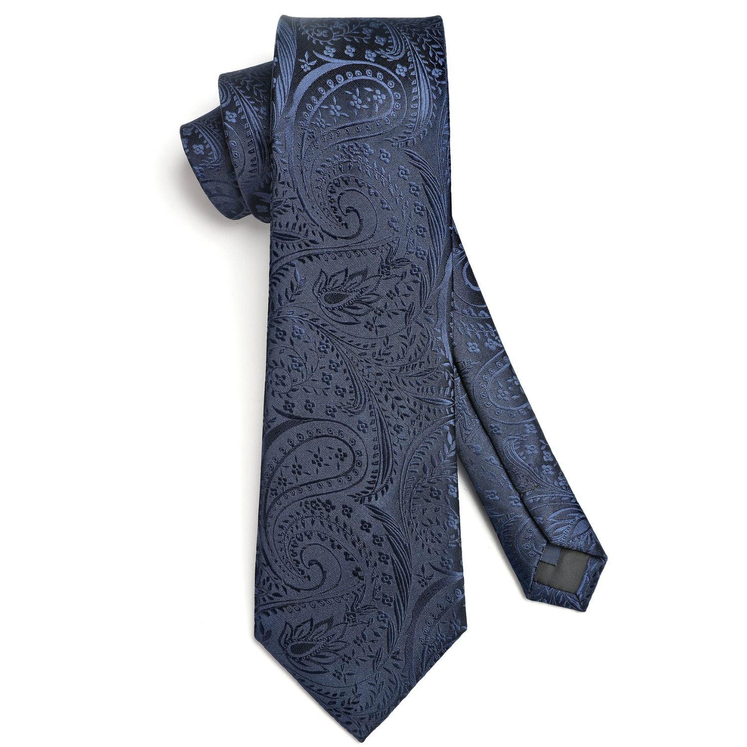 Paisley Tie Handkerchief Set - NAVY BLUE