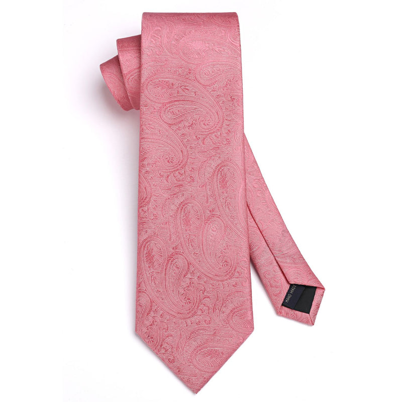 Paisley Tie Handkerchief Set - G3-PINK 