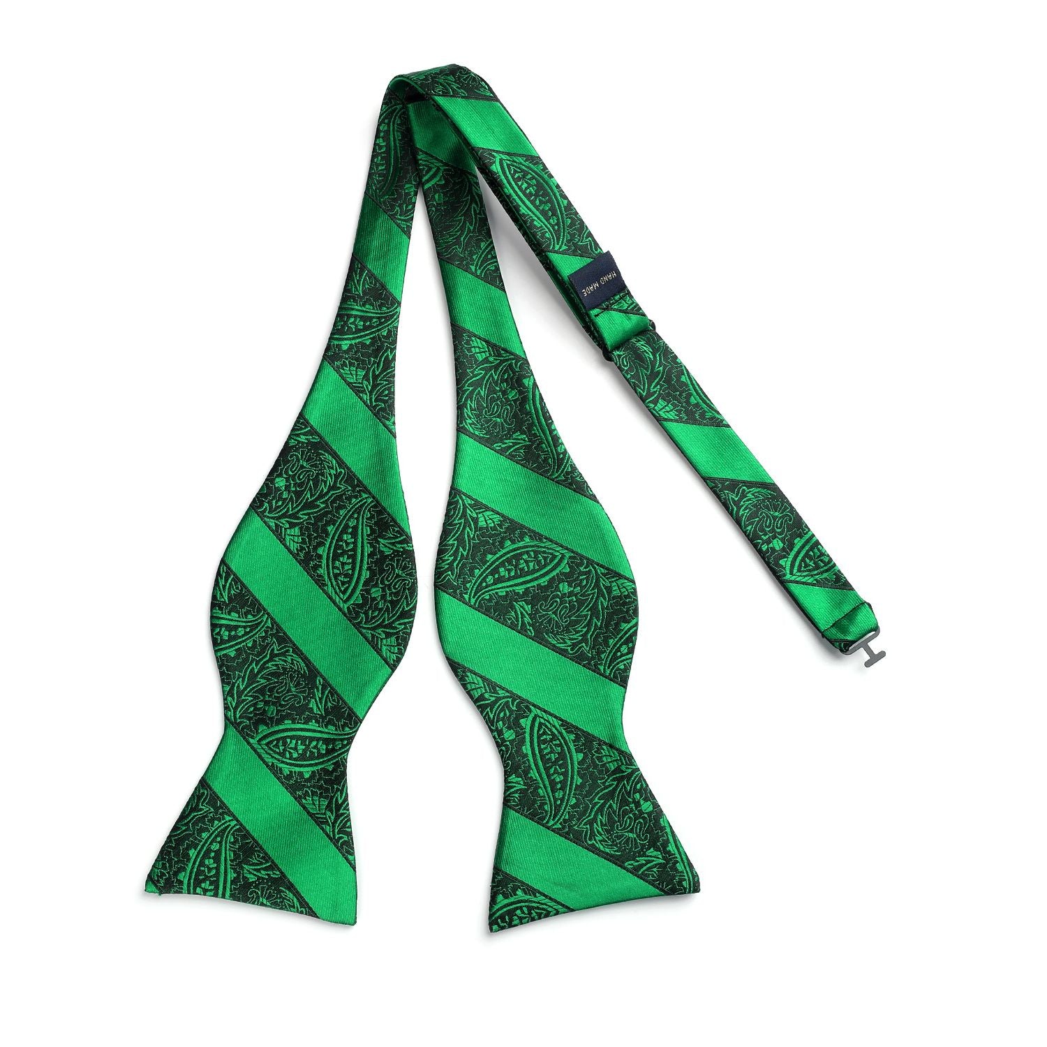 Stripe Bow Tie & Pocket Square - GREEN
