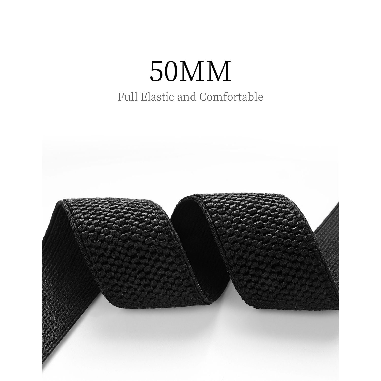 Thick Trouser 2 inch Adjustable Suspender - BLACK-2