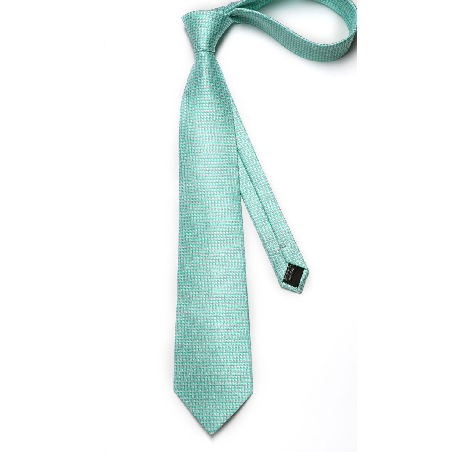 Stripe Tie Handkerchief Cufflinks - A04-GREEN/WHITE