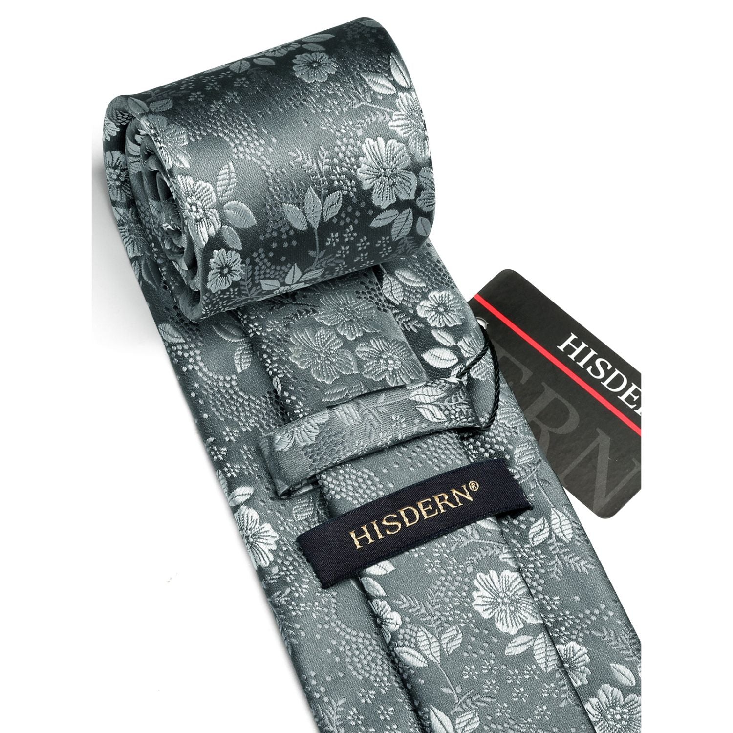 Floral Tie Handkerchief Set - X-BLACK/WHITE