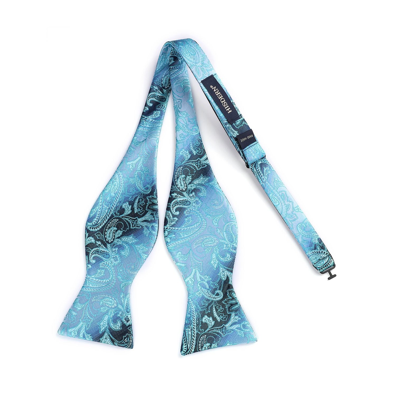 Paisley Bow Tie & Pocket Square - AQUA-1