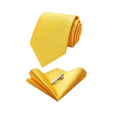 Solid Tie Handkerchief Clip - YELLOW 