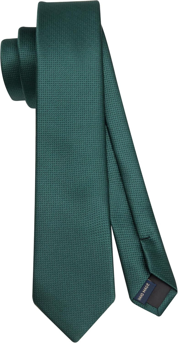 Solid 2.4' Skinny Formal Tie - DARK GREEN